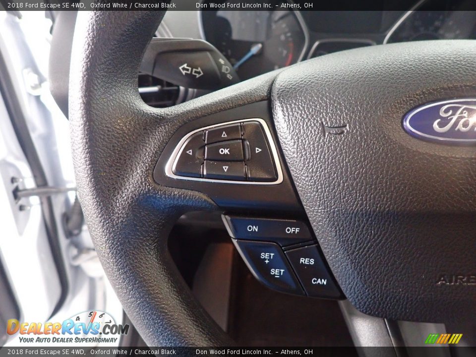 2018 Ford Escape SE 4WD Oxford White / Charcoal Black Photo #29