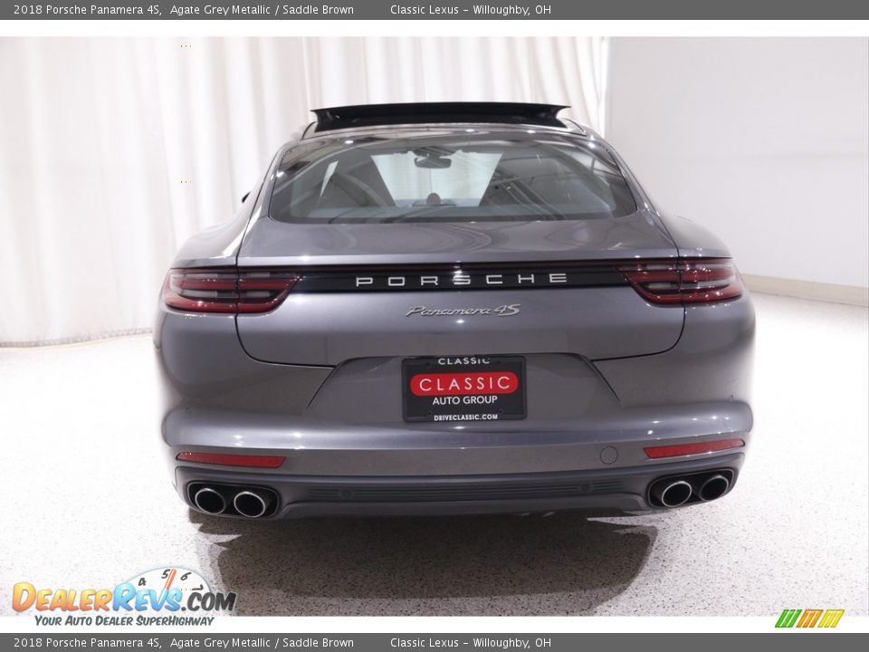 2018 Porsche Panamera 4S Agate Grey Metallic / Saddle Brown Photo #33