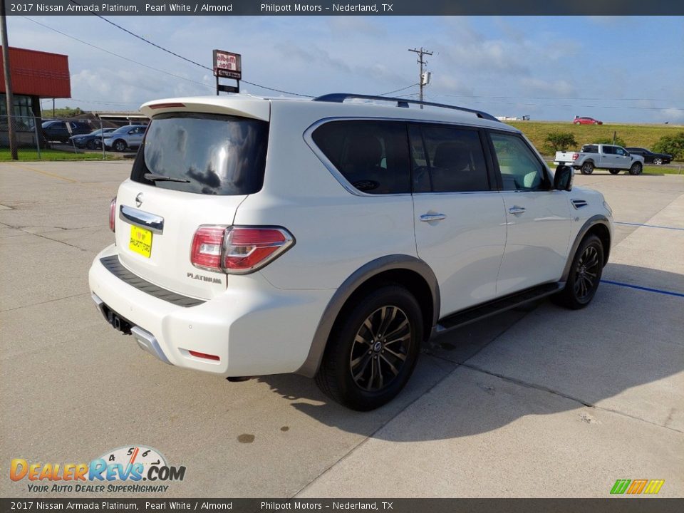 2017 Nissan Armada Platinum Pearl White / Almond Photo #7