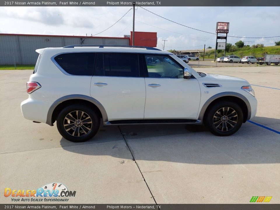 2017 Nissan Armada Platinum Pearl White / Almond Photo #8