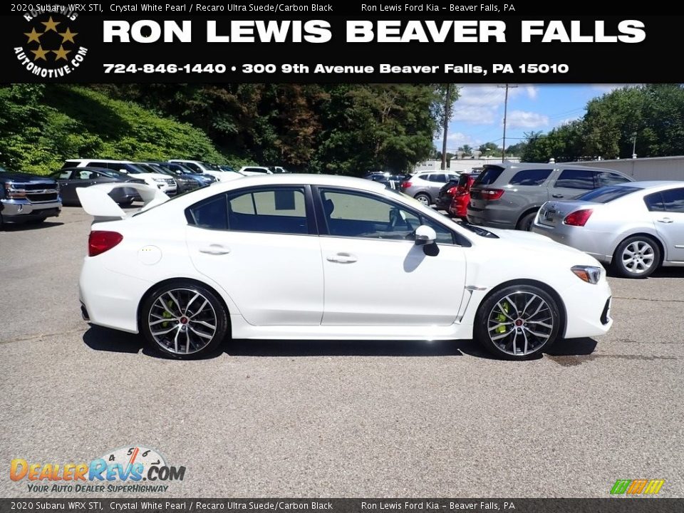 2020 Subaru WRX STI Crystal White Pearl / Recaro Ultra Suede/Carbon Black Photo #1