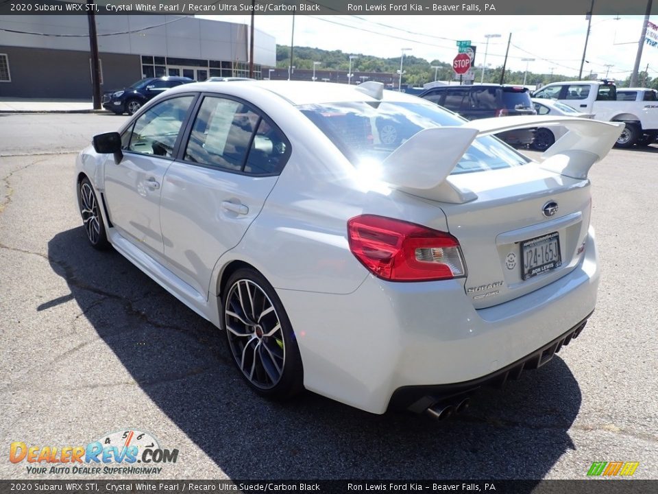 2020 Subaru WRX STI Crystal White Pearl / Recaro Ultra Suede/Carbon Black Photo #7