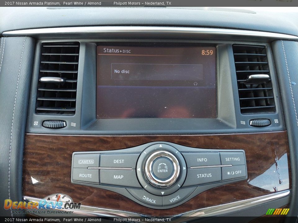 2017 Nissan Armada Platinum Pearl White / Almond Photo #16