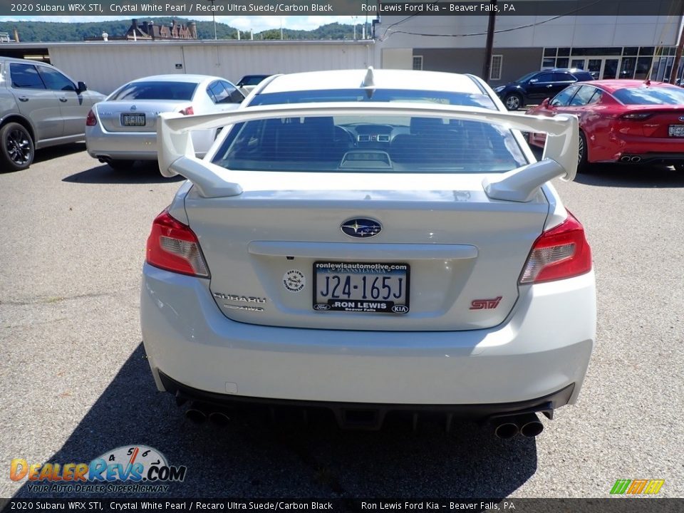 2020 Subaru WRX STI Crystal White Pearl / Recaro Ultra Suede/Carbon Black Photo #8