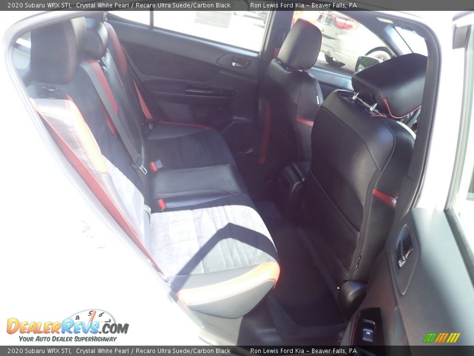 2020 Subaru WRX STI Crystal White Pearl / Recaro Ultra Suede/Carbon Black Photo #10