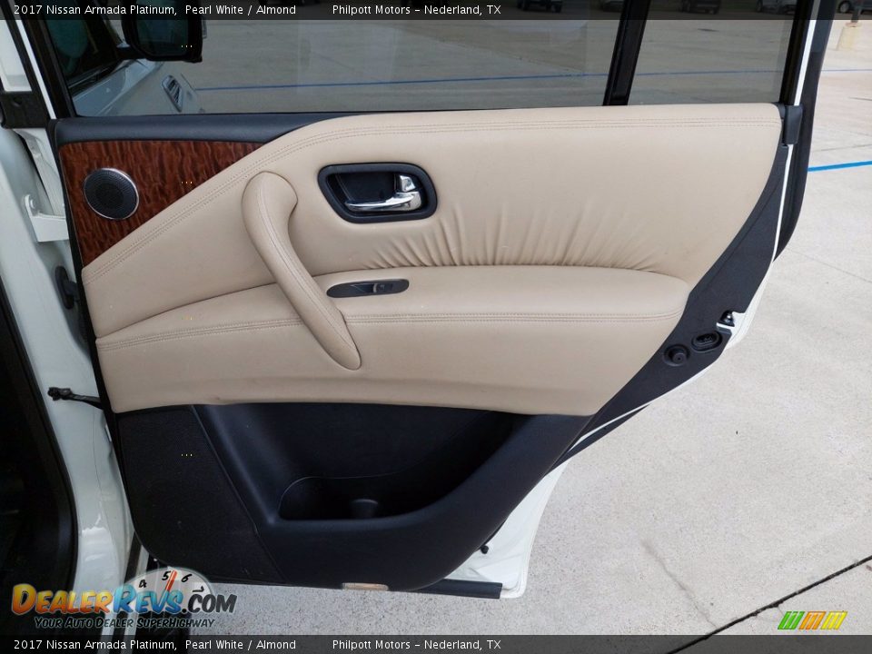2017 Nissan Armada Platinum Pearl White / Almond Photo #24