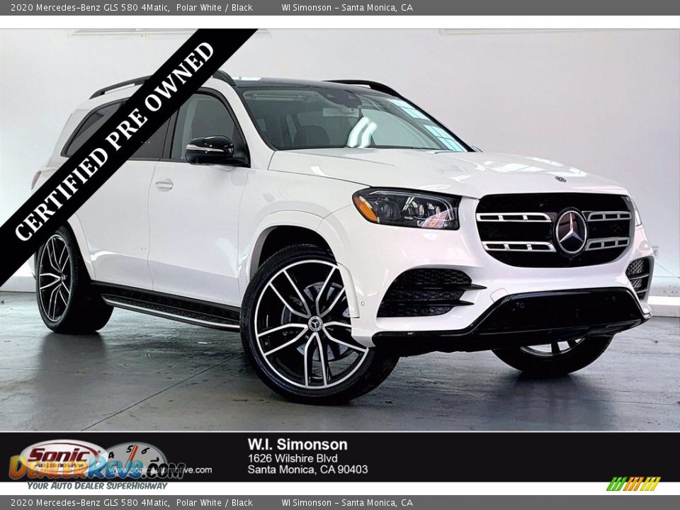 2020 Mercedes-Benz GLS 580 4Matic Polar White / Black Photo #1