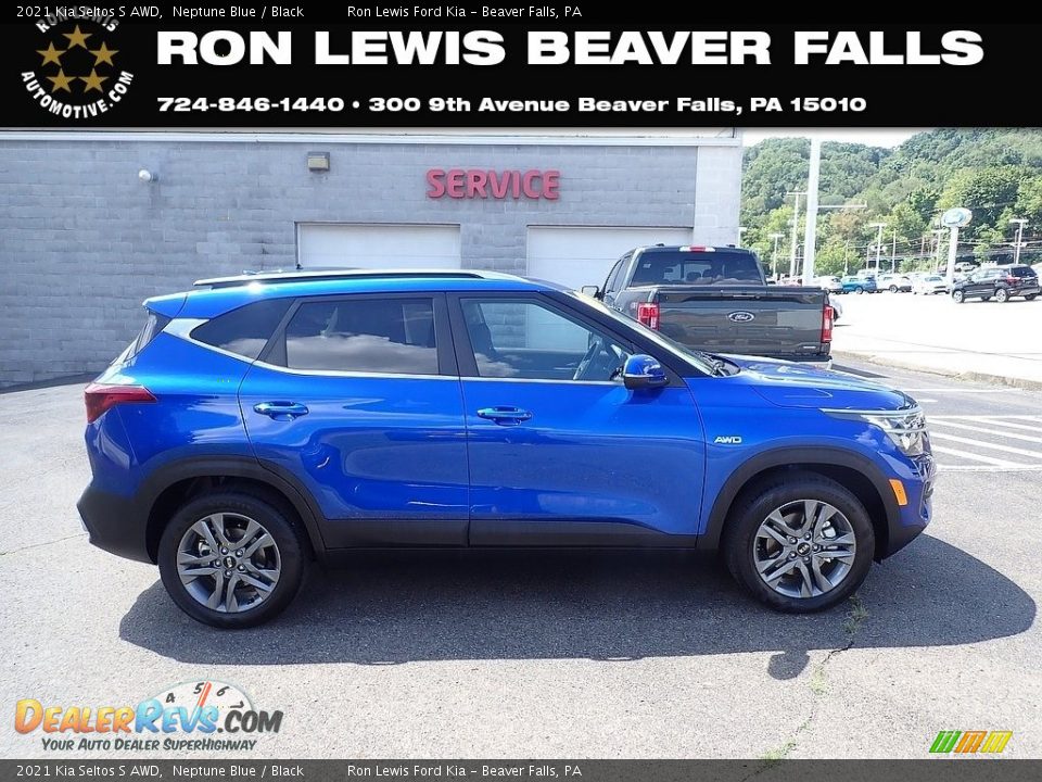 2021 Kia Seltos S AWD Neptune Blue / Black Photo #1