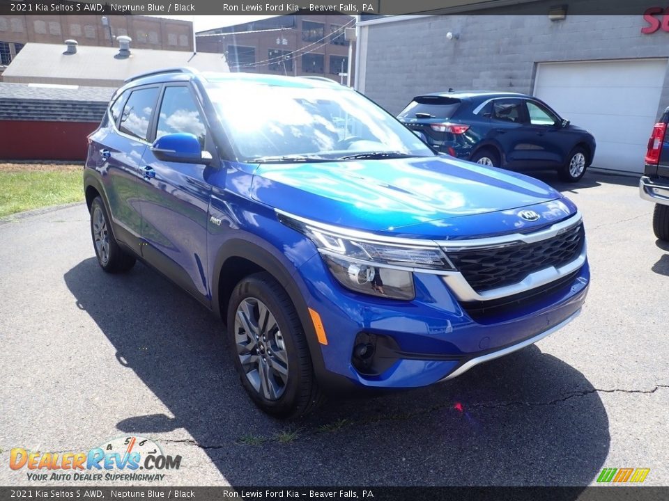 2021 Kia Seltos S AWD Neptune Blue / Black Photo #3