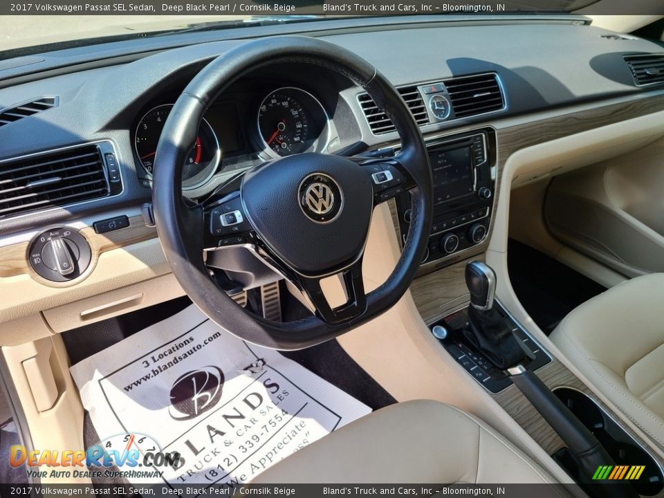 2017 Volkswagen Passat SEL Sedan Deep Black Pearl / Cornsilk Beige Photo #9