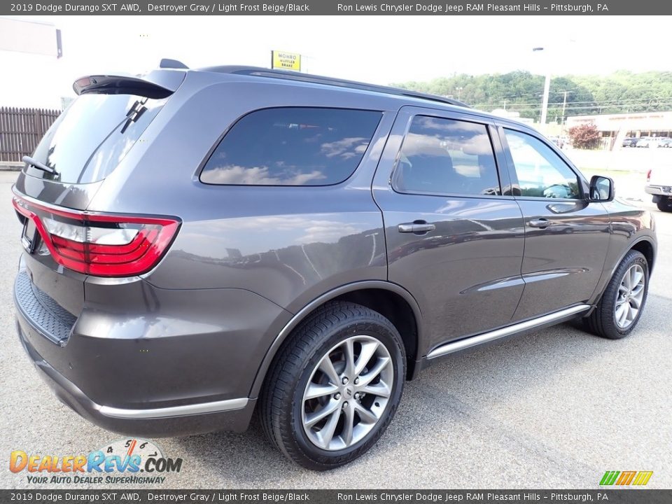 2019 Dodge Durango SXT AWD Destroyer Gray / Light Frost Beige/Black Photo #6