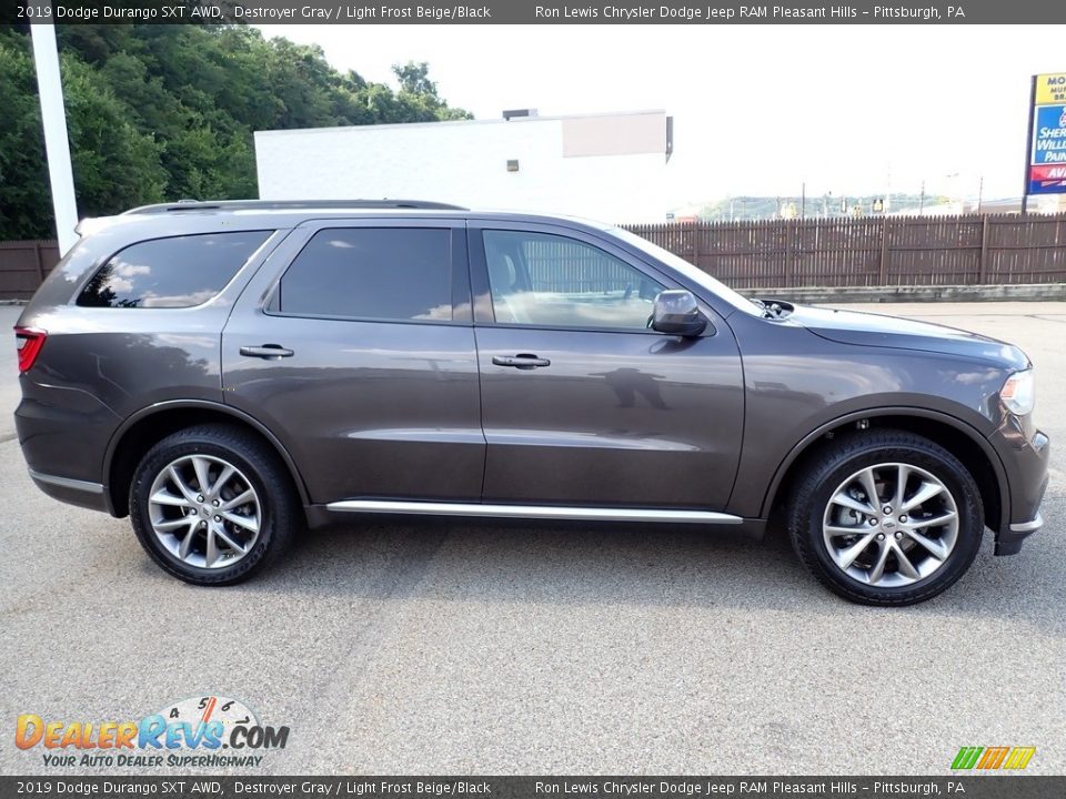 2019 Dodge Durango SXT AWD Destroyer Gray / Light Frost Beige/Black Photo #7