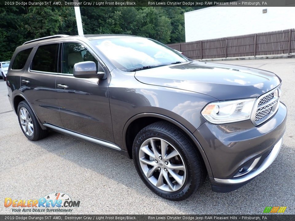 2019 Dodge Durango SXT AWD Destroyer Gray / Light Frost Beige/Black Photo #8