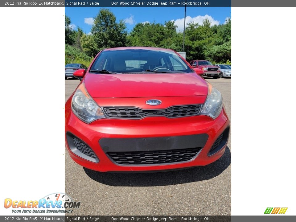 2012 Kia Rio Rio5 LX Hatchback Signal Red / Beige Photo #2