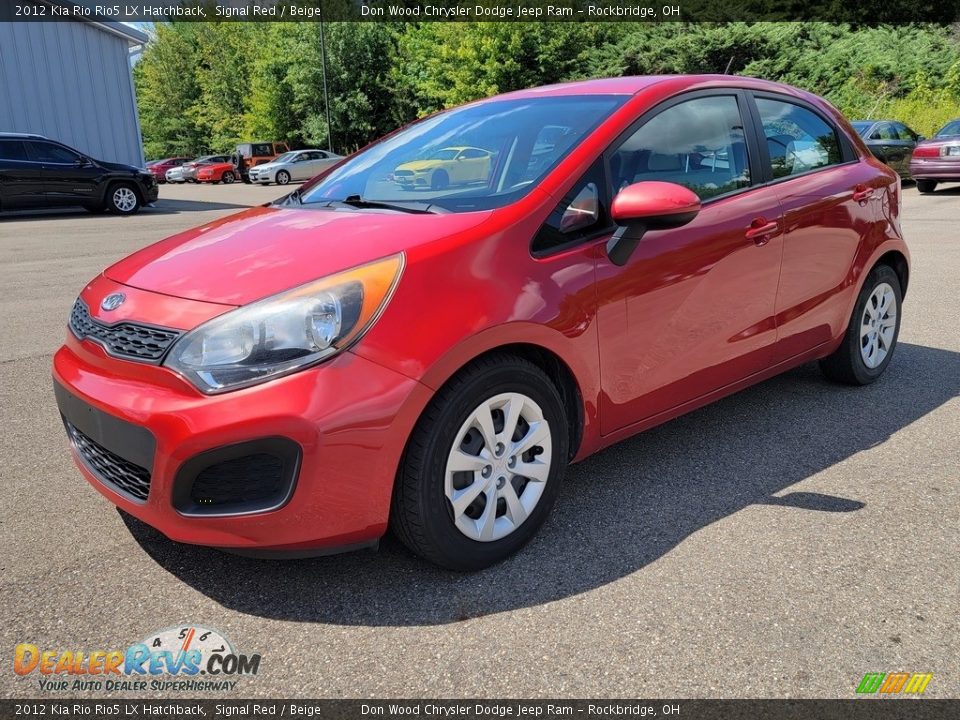 2012 Kia Rio Rio5 LX Hatchback Signal Red / Beige Photo #3