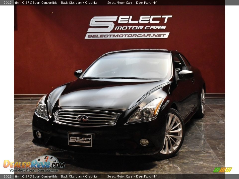 2012 Infiniti G 37 S Sport Convertible Black Obsidian / Graphite Photo #1