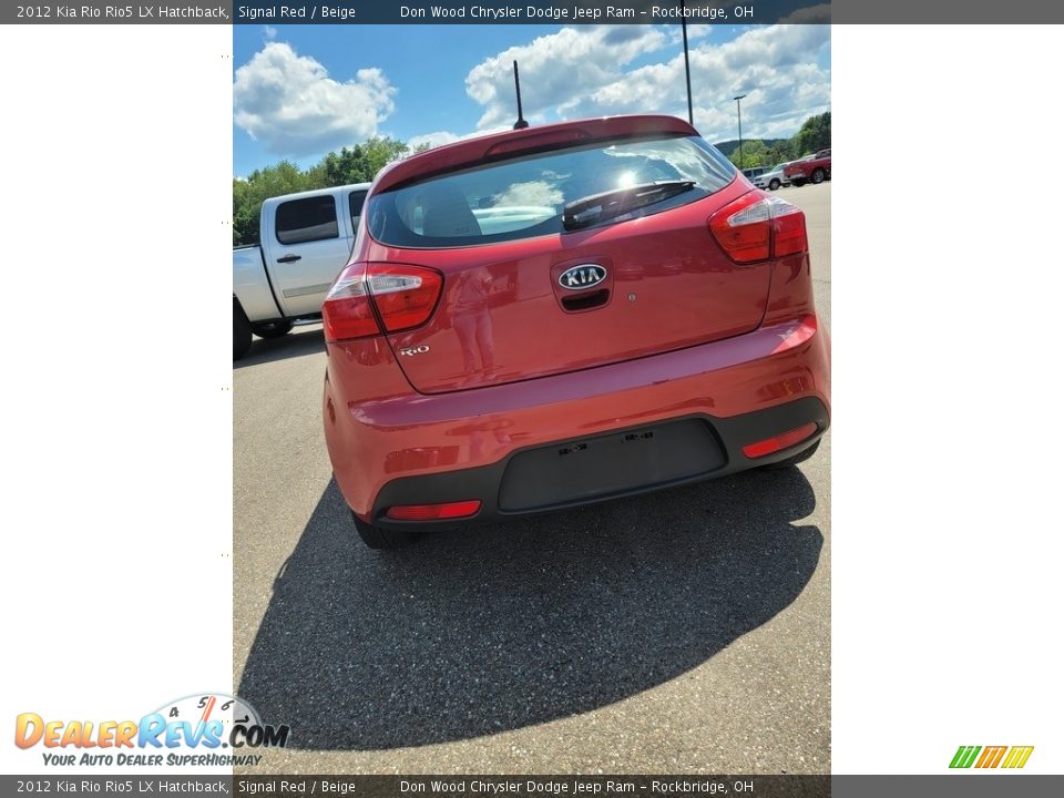 2012 Kia Rio Rio5 LX Hatchback Signal Red / Beige Photo #6