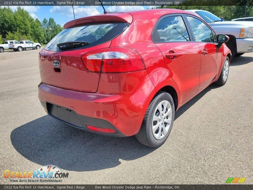 2012 Kia Rio Rio5 LX Hatchback Signal Red / Beige Photo #7