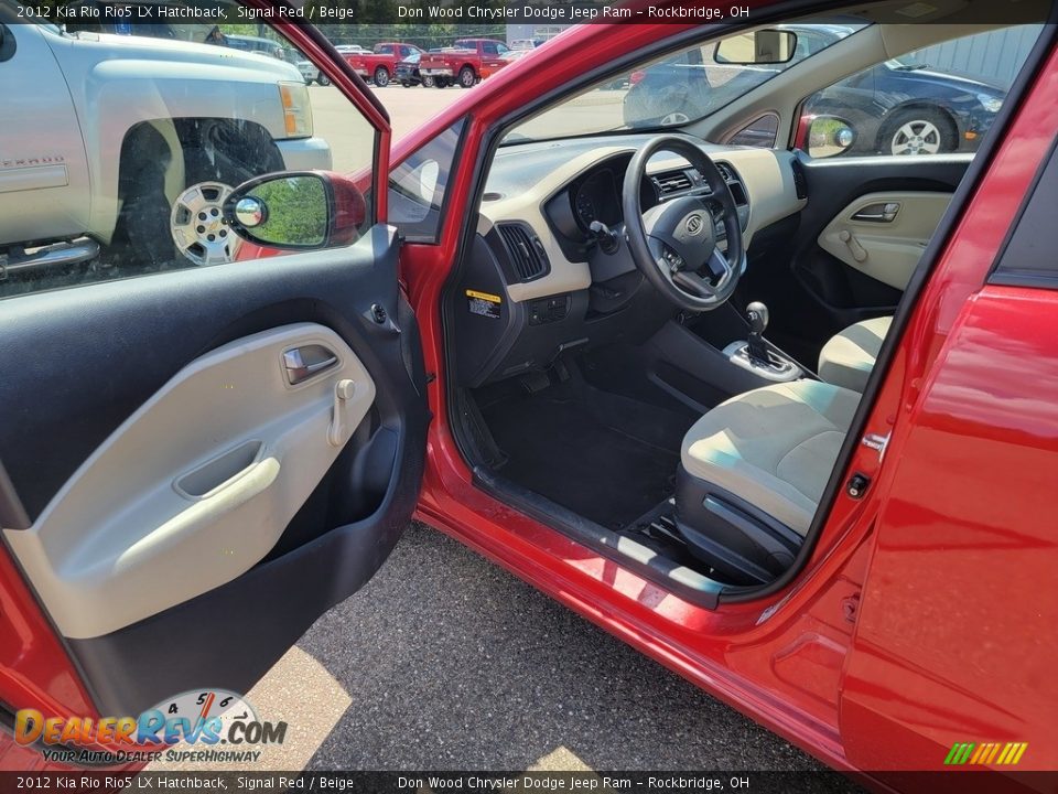 2012 Kia Rio Rio5 LX Hatchback Signal Red / Beige Photo #9