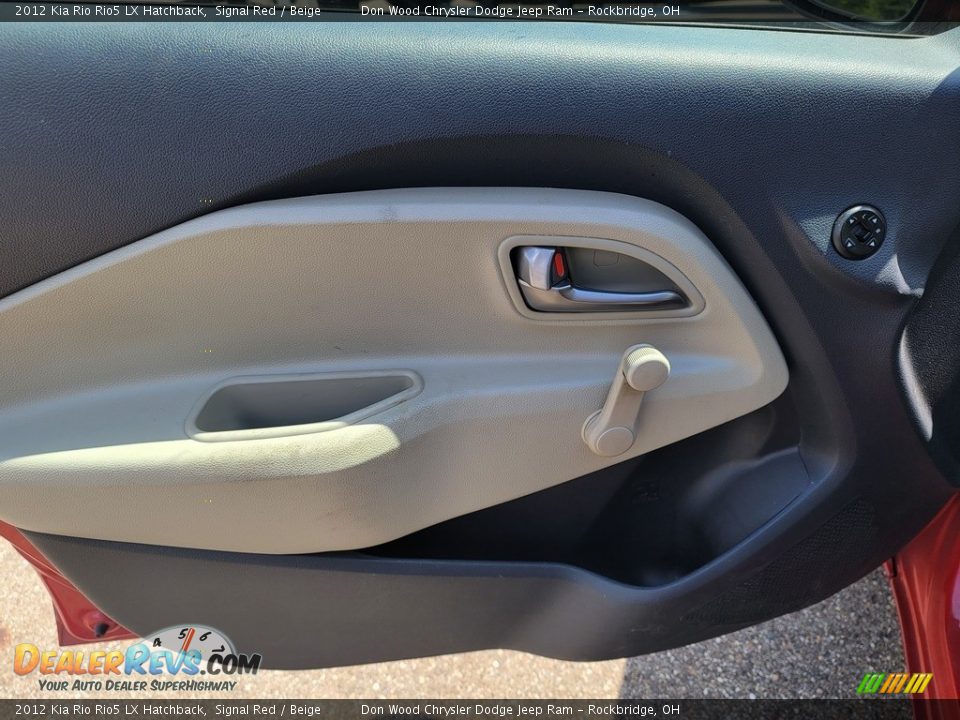 2012 Kia Rio Rio5 LX Hatchback Signal Red / Beige Photo #10