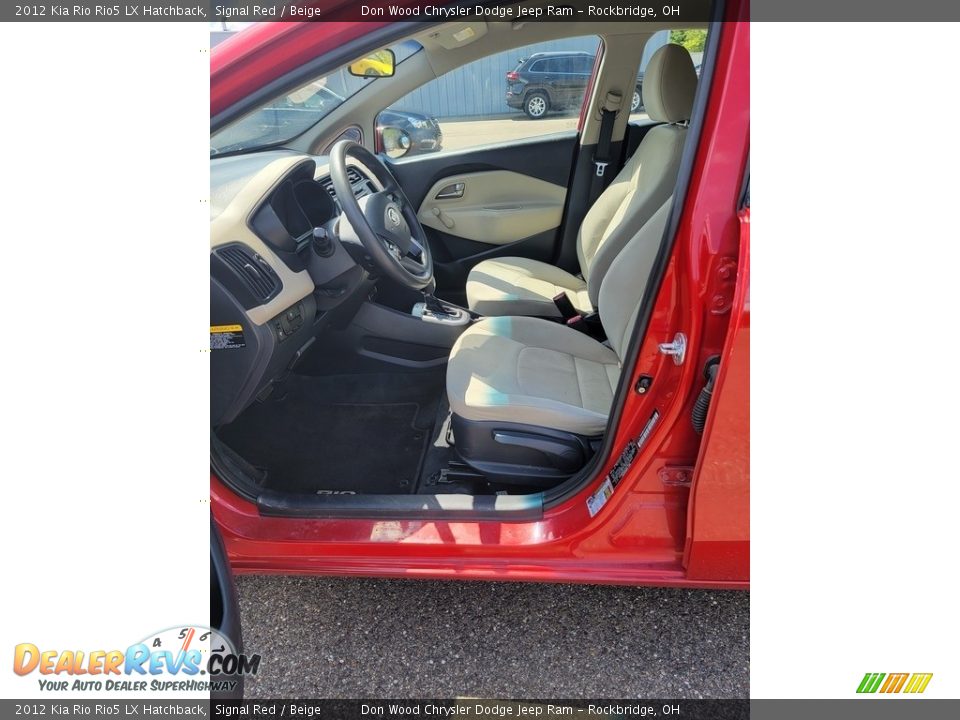2012 Kia Rio Rio5 LX Hatchback Signal Red / Beige Photo #11