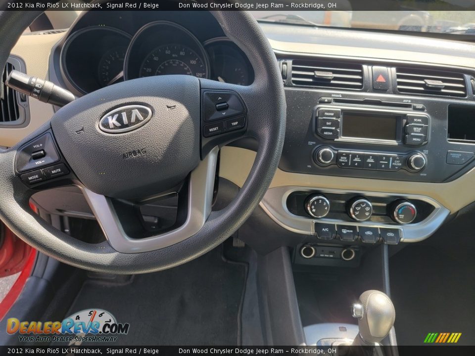 2012 Kia Rio Rio5 LX Hatchback Signal Red / Beige Photo #12