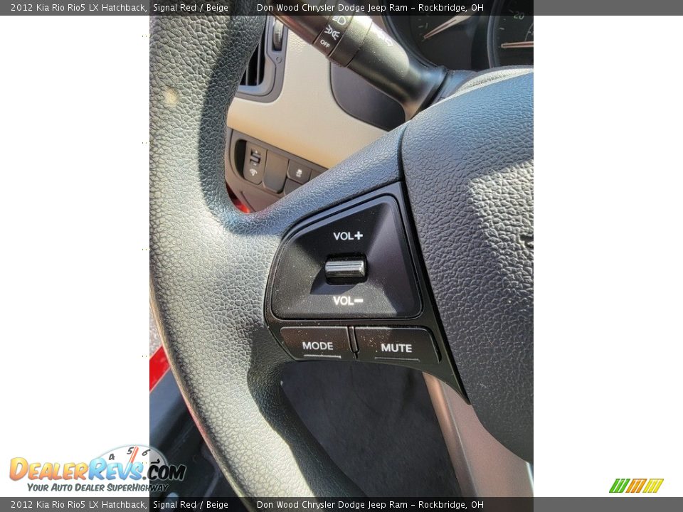 2012 Kia Rio Rio5 LX Hatchback Signal Red / Beige Photo #13