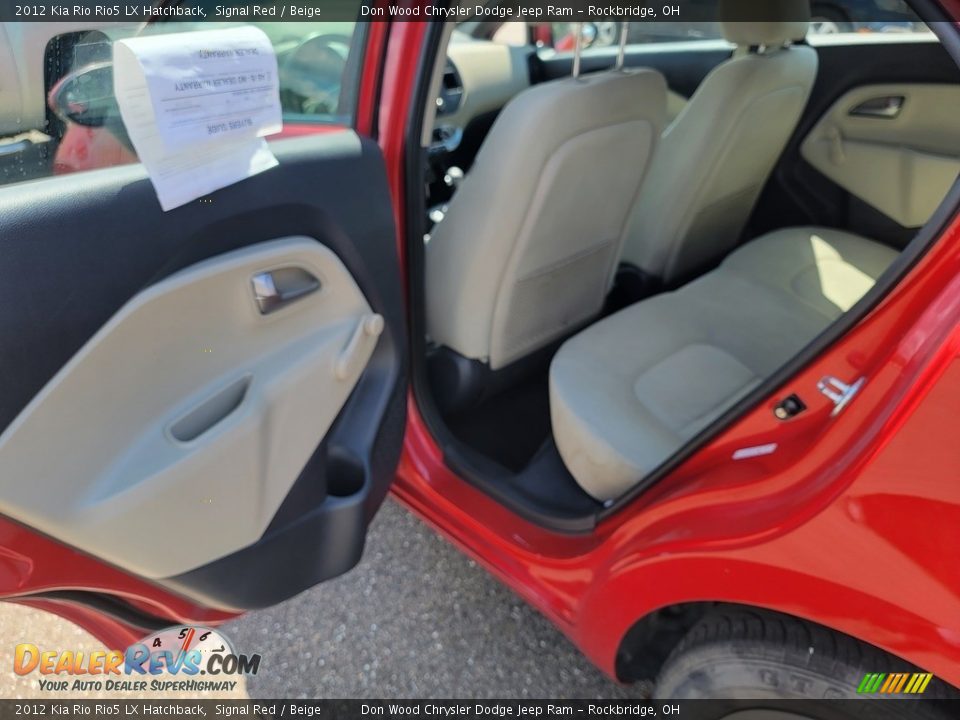 2012 Kia Rio Rio5 LX Hatchback Signal Red / Beige Photo #17