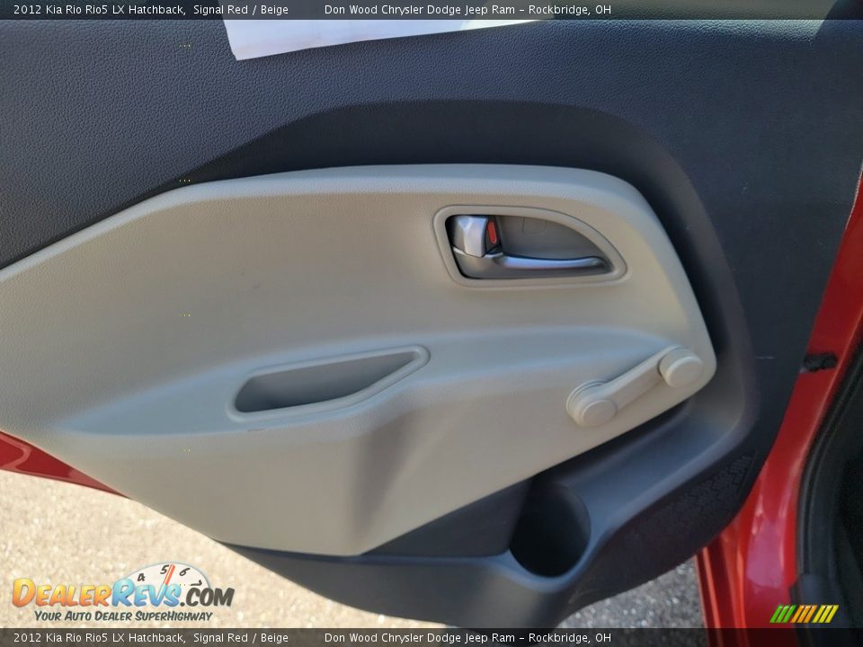 2012 Kia Rio Rio5 LX Hatchback Signal Red / Beige Photo #18