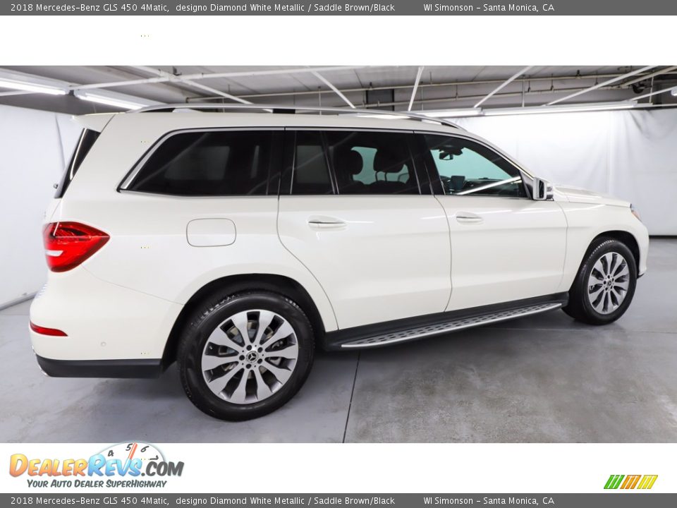 2018 Mercedes-Benz GLS 450 4Matic designo Diamond White Metallic / Saddle Brown/Black Photo #5