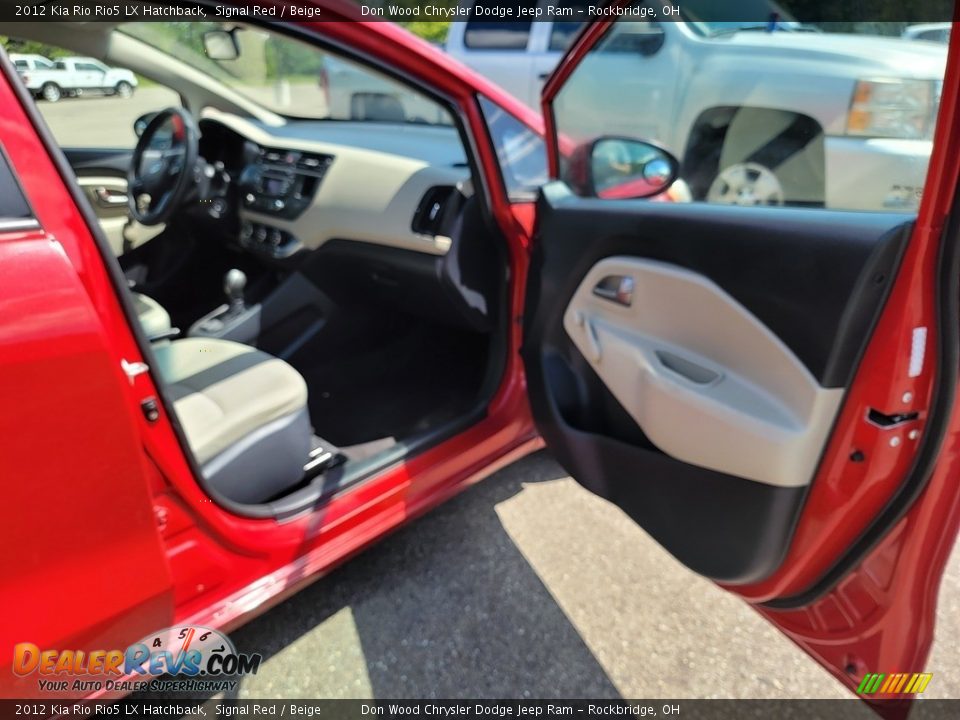 2012 Kia Rio Rio5 LX Hatchback Signal Red / Beige Photo #20