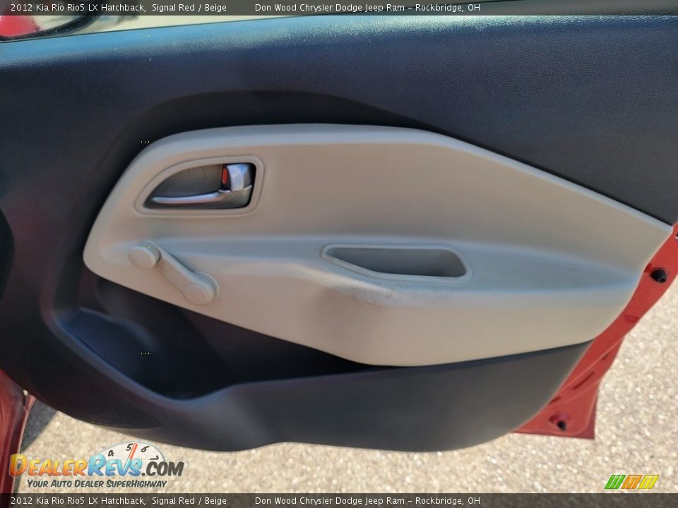 2012 Kia Rio Rio5 LX Hatchback Signal Red / Beige Photo #21