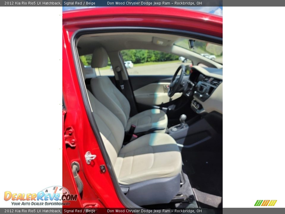 2012 Kia Rio Rio5 LX Hatchback Signal Red / Beige Photo #22