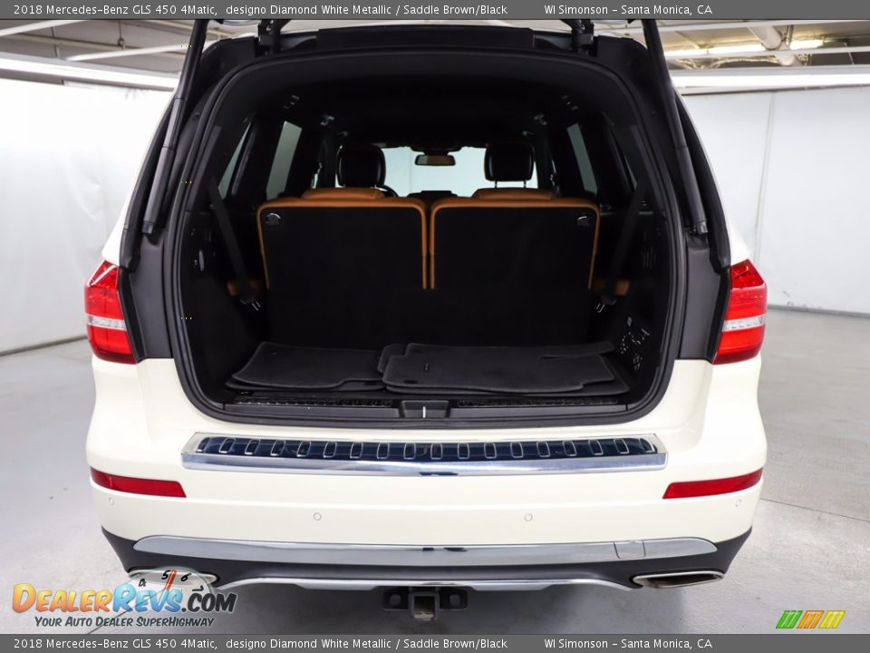 2018 Mercedes-Benz GLS 450 4Matic designo Diamond White Metallic / Saddle Brown/Black Photo #8