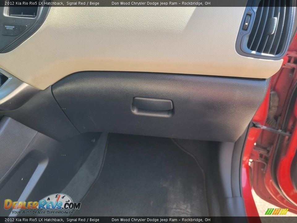 2012 Kia Rio Rio5 LX Hatchback Signal Red / Beige Photo #23