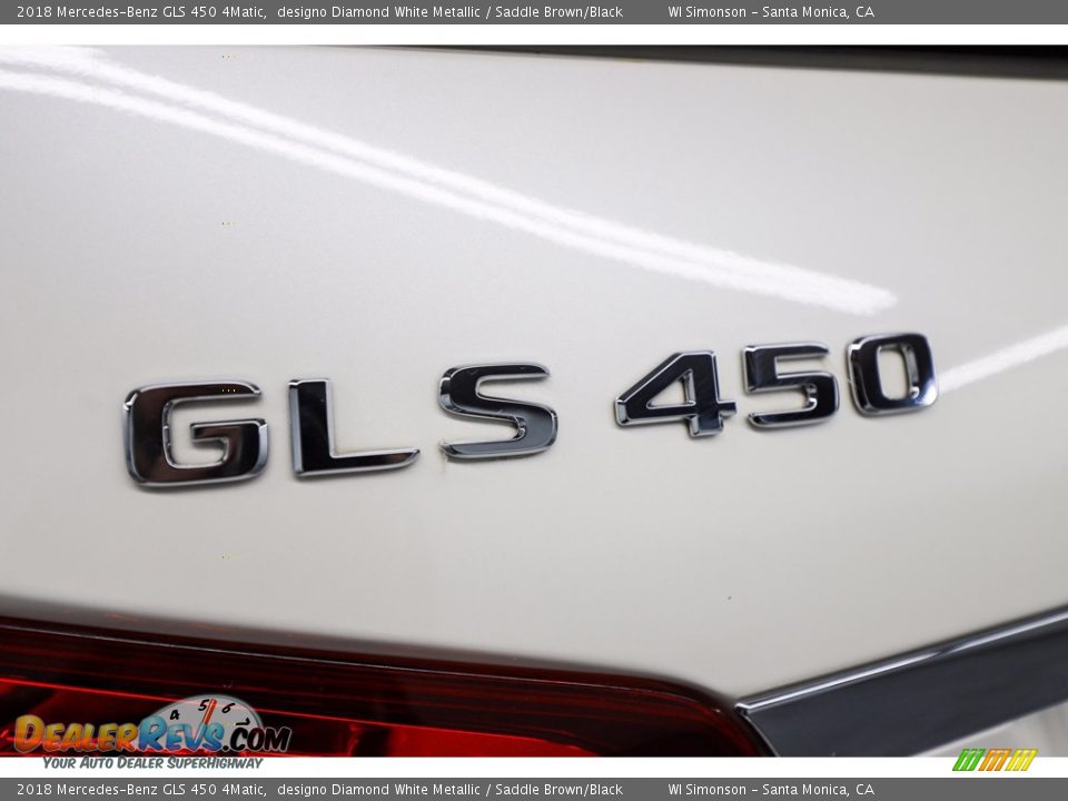 2018 Mercedes-Benz GLS 450 4Matic designo Diamond White Metallic / Saddle Brown/Black Photo #10