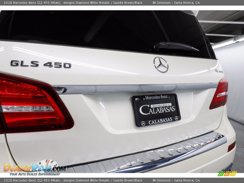 2018 Mercedes-Benz GLS 450 4Matic designo Diamond White Metallic / Saddle Brown/Black Photo #11
