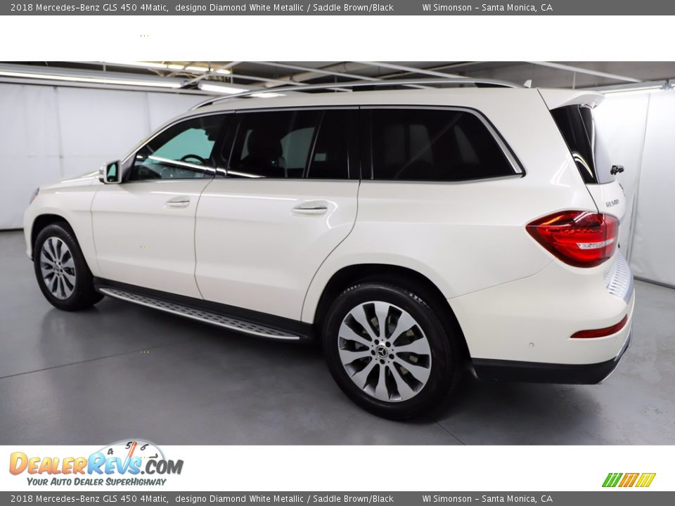 2018 Mercedes-Benz GLS 450 4Matic designo Diamond White Metallic / Saddle Brown/Black Photo #12