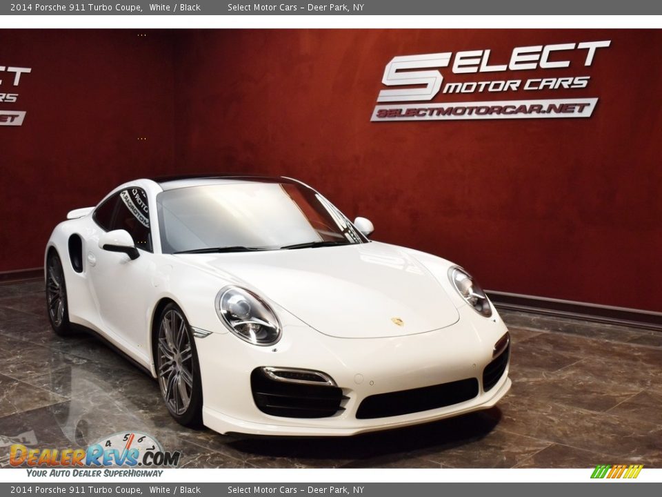 2014 Porsche 911 Turbo Coupe White / Black Photo #3