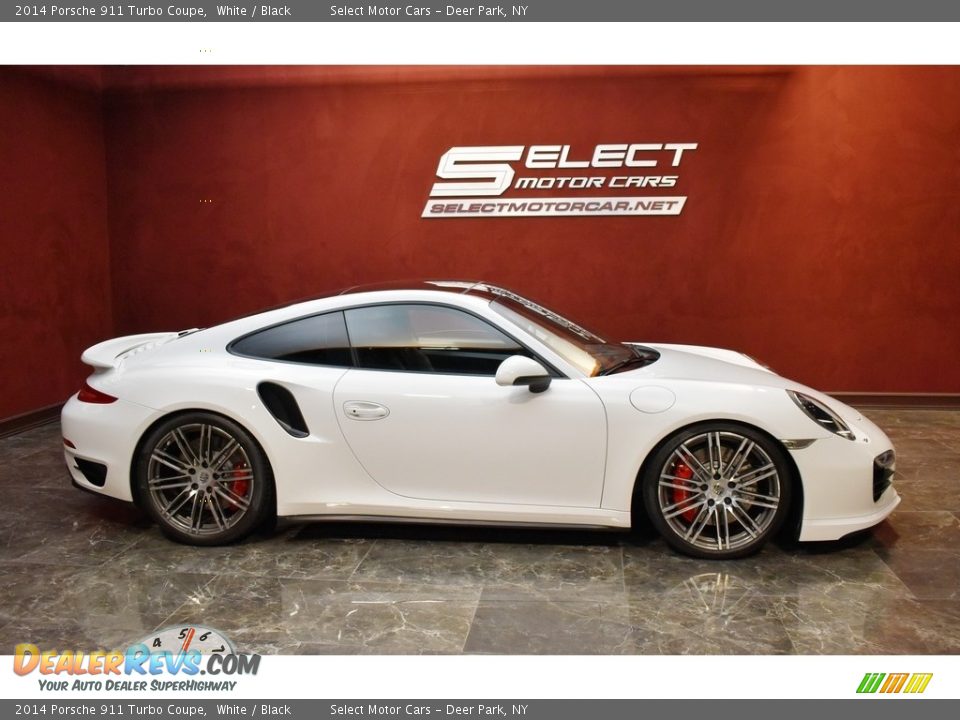 2014 Porsche 911 Turbo Coupe White / Black Photo #4