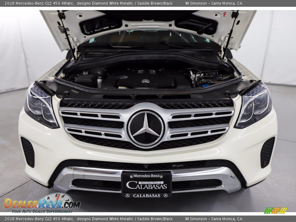 2018 Mercedes-Benz GLS 450 4Matic designo Diamond White Metallic / Saddle Brown/Black Photo #17