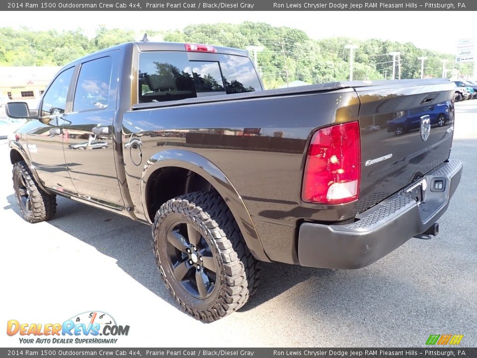 2014 Ram 1500 Outdoorsman Crew Cab 4x4 Prairie Pearl Coat / Black/Diesel Gray Photo #3