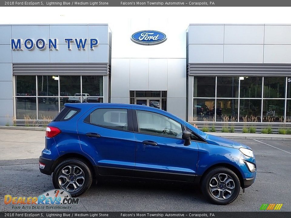 2018 Ford EcoSport S Lightning Blue / Medium Light Stone Photo #1