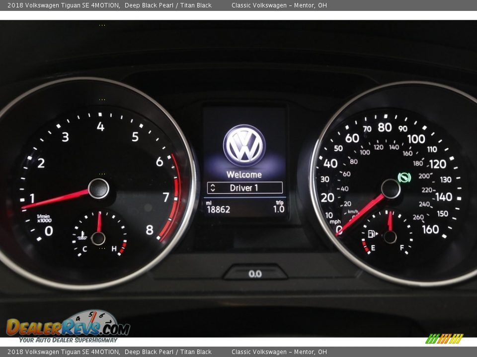 2018 Volkswagen Tiguan SE 4MOTION Deep Black Pearl / Titan Black Photo #8