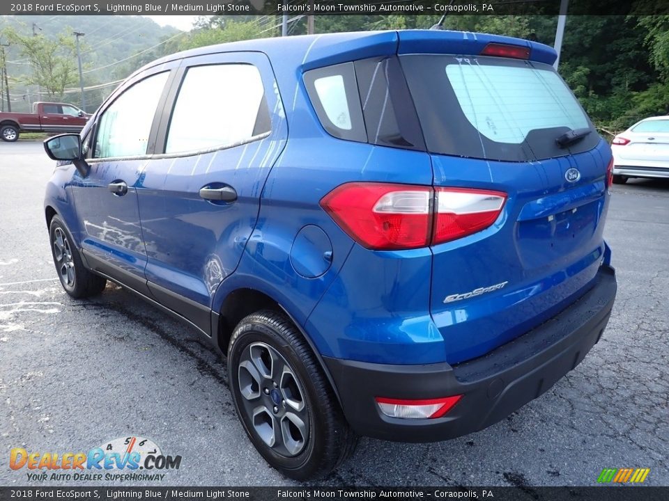 2018 Ford EcoSport S Lightning Blue / Medium Light Stone Photo #5