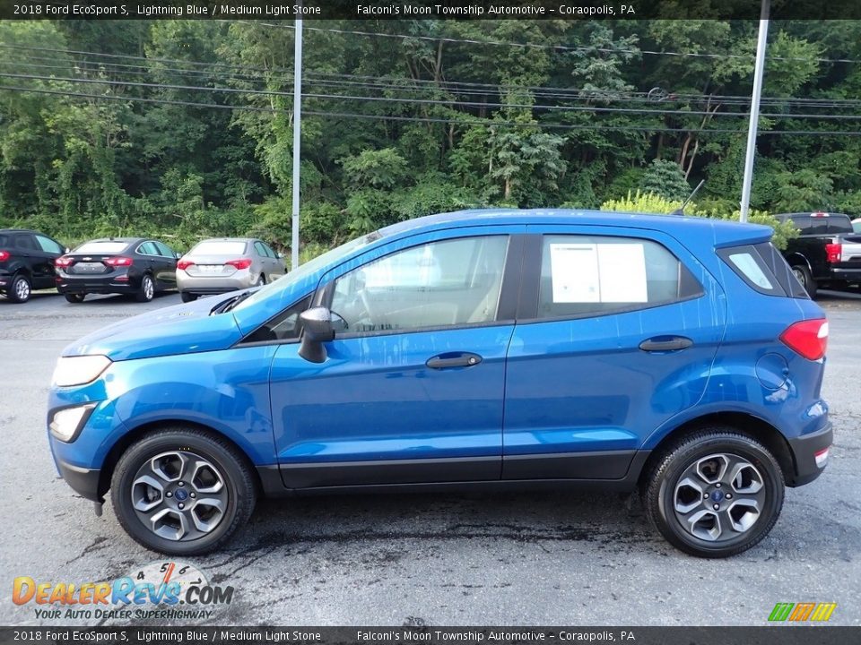 2018 Ford EcoSport S Lightning Blue / Medium Light Stone Photo #6