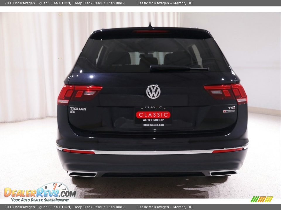 2018 Volkswagen Tiguan SE 4MOTION Deep Black Pearl / Titan Black Photo #16