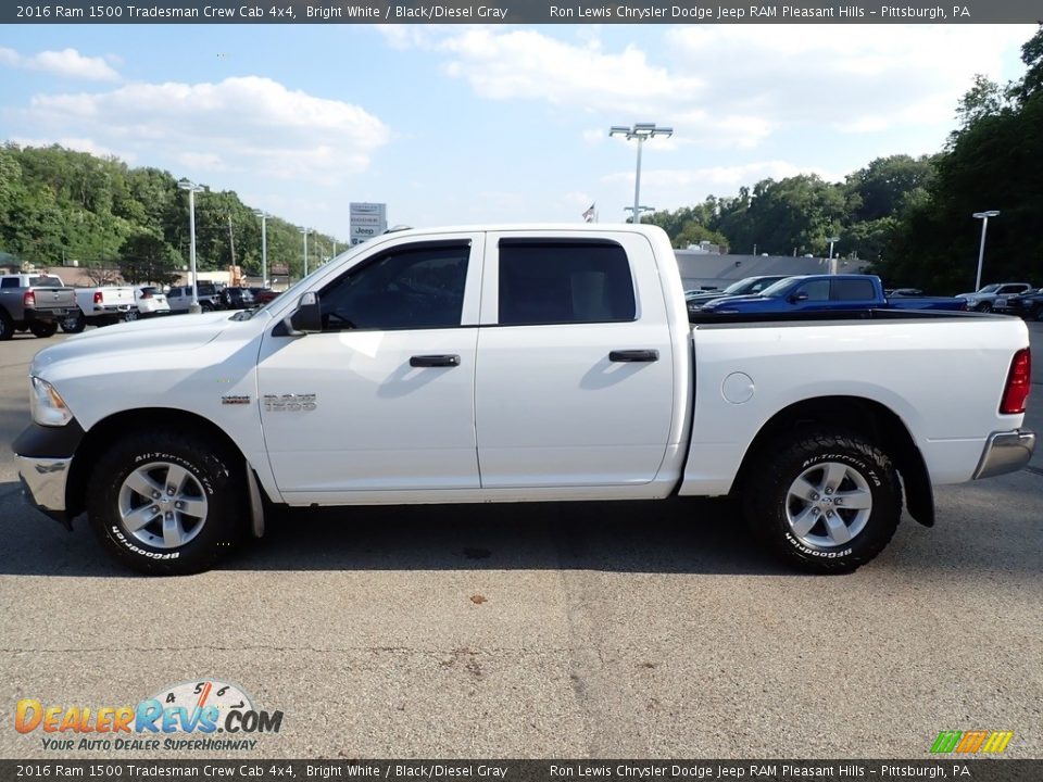 2016 Ram 1500 Tradesman Crew Cab 4x4 Bright White / Black/Diesel Gray Photo #2