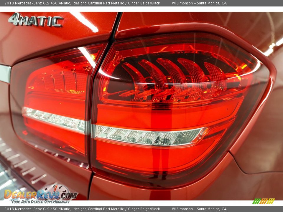 2018 Mercedes-Benz GLS 450 4Matic designo Cardinal Red Metallic / Ginger Beige/Black Photo #6