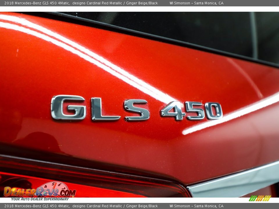 2018 Mercedes-Benz GLS 450 4Matic designo Cardinal Red Metallic / Ginger Beige/Black Photo #10